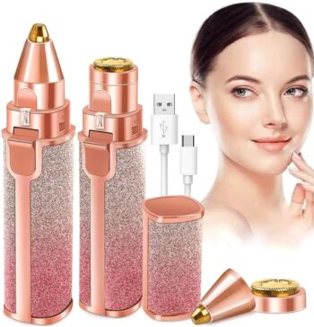 2-in-1 Flawless Facial Hair Remover | Gentle, Painless & Portable Beauty Tool
