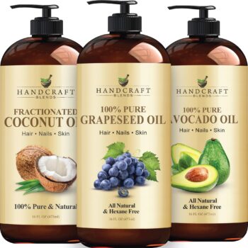 Handcraft Blends Fractionated Coconut Oil - 16 Fl Oz - 100% Pure and Natural - Premium Grade Carrier Oil for Skin, Hair and Body